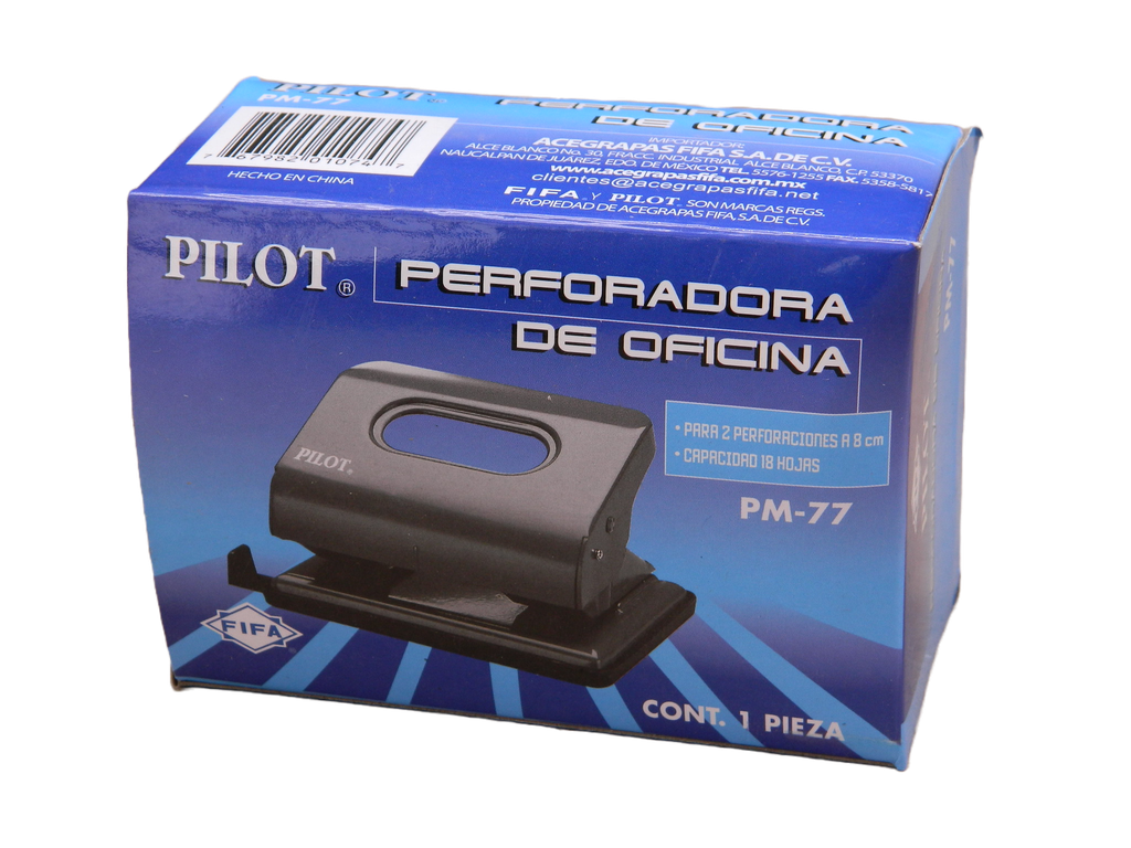 Perforadora Acero 2 Orificios 18 hjs PM-77 Pilot