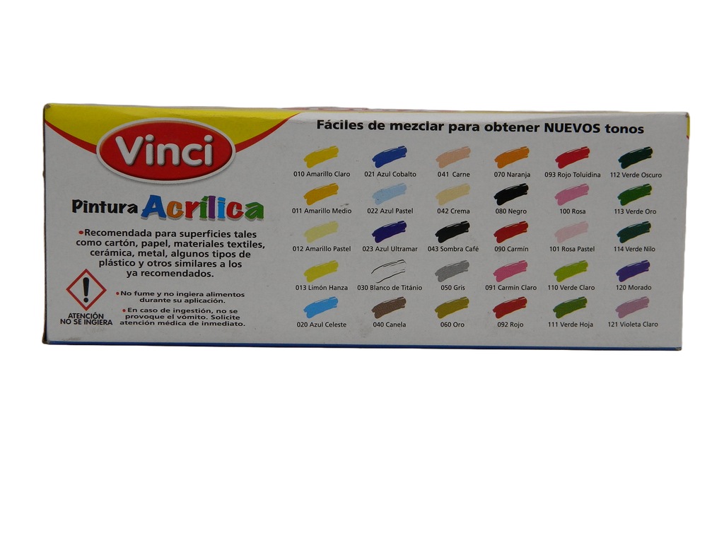 Pintura Acrilica Vinci 091 Carmin Claro 25 ml C/ 10 pzs Dixon
