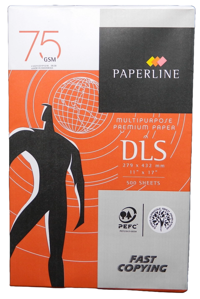Papel Bond Paperline T/ Doble Carta 97% Blancura 75 grs C/ 2,500 hjs