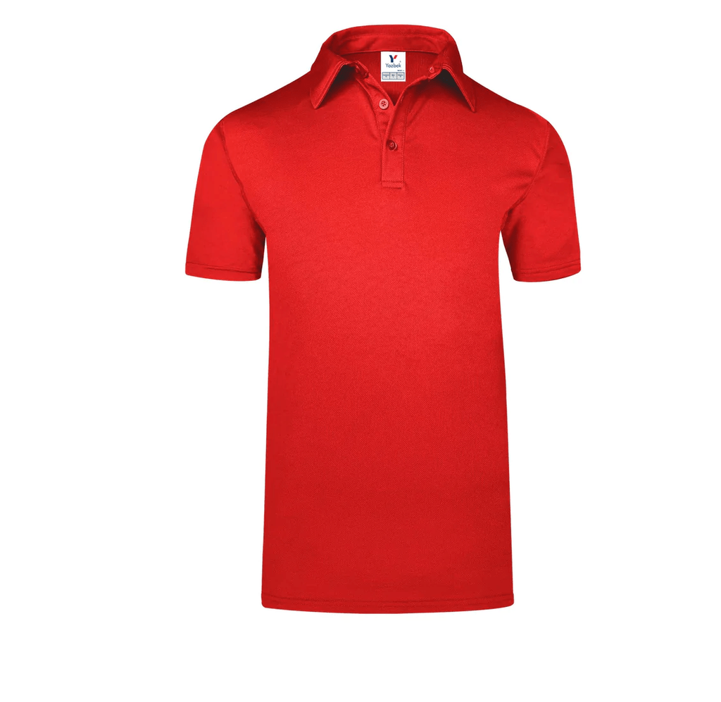 Polo Caballero Manga Corta 100% Poliester Rojo Mediana Yazbek