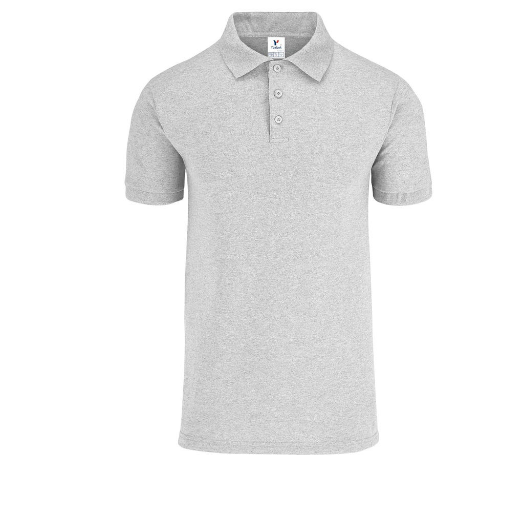 Polo Pique Caballero Manga Corta 50% Algodón 50% Poliester Gris Doble Extra Grande Yazbek