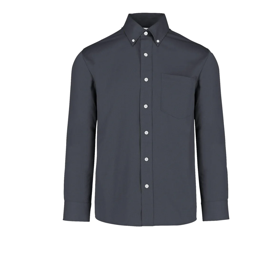 Camisa Gabardina Caballero Manga Larga 50% Algodón 50% Poliester Gris Grande Yazbek