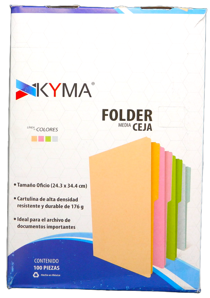 Folder Manila T/ Oficio C/ 100 pzs Kyma