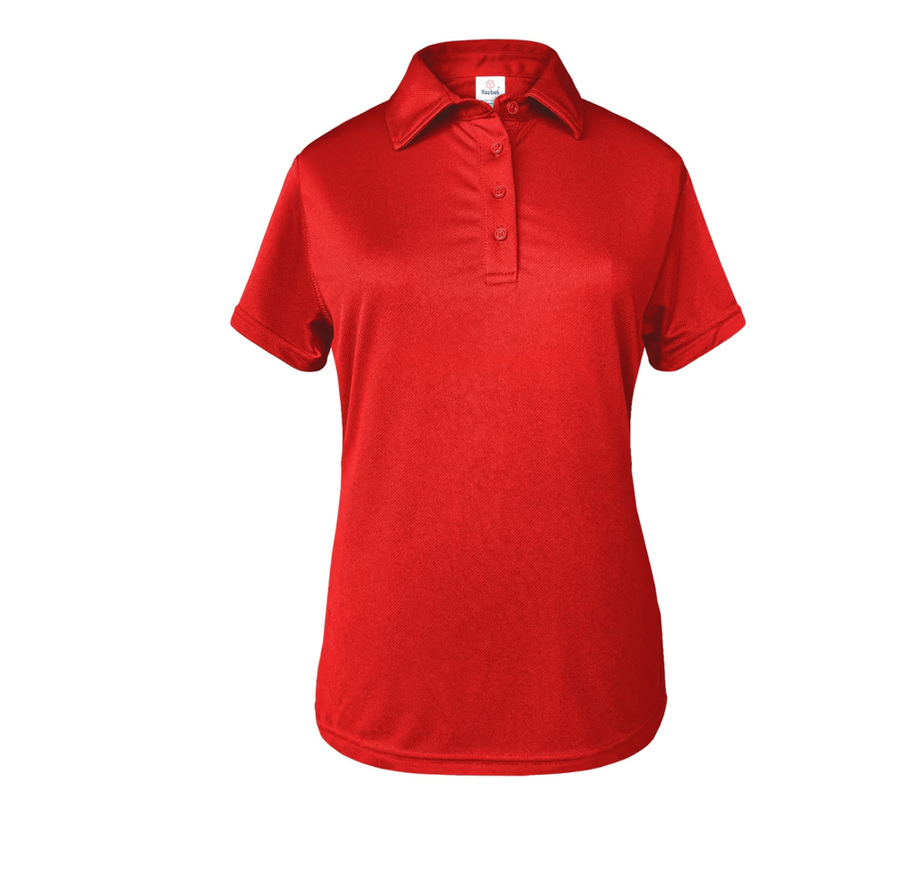 Polo Dama Manga Corta 100% Poliester Rojo Extra Grande Yazbek