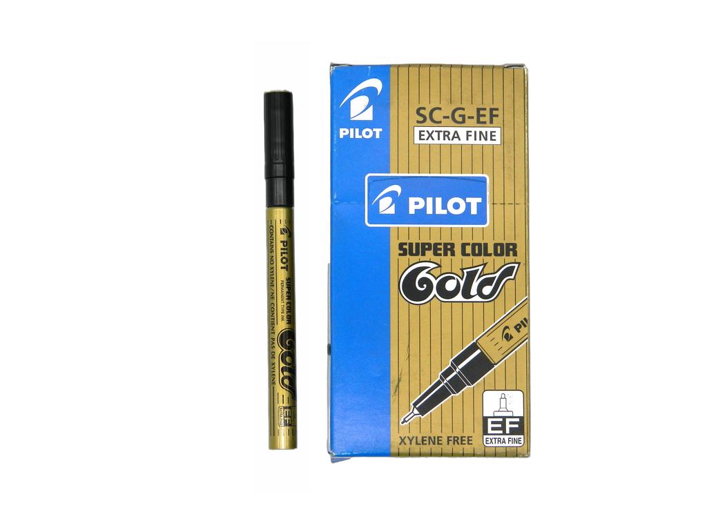 Marcador Permanente Gold P/ Extrafino Oro C/ 12 pzs Pilot