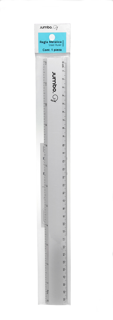 Regla Metalica 30 cms Jumbo
