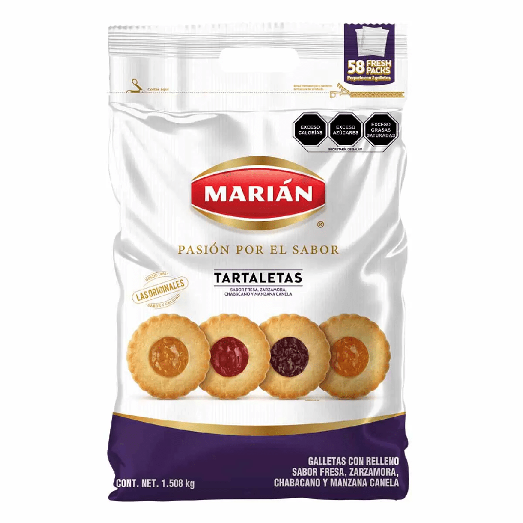 Galletas Tartaletas Rellenas 1.5 Kg Marian
