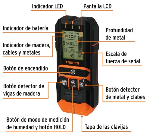 Multidetector Materiales Detrás de Muros 100651 Truper