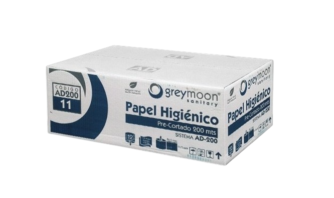 Toalla Rollo Blanca Fluido Centrico 200 mts C/ 12 pzs AD200 Greymoon