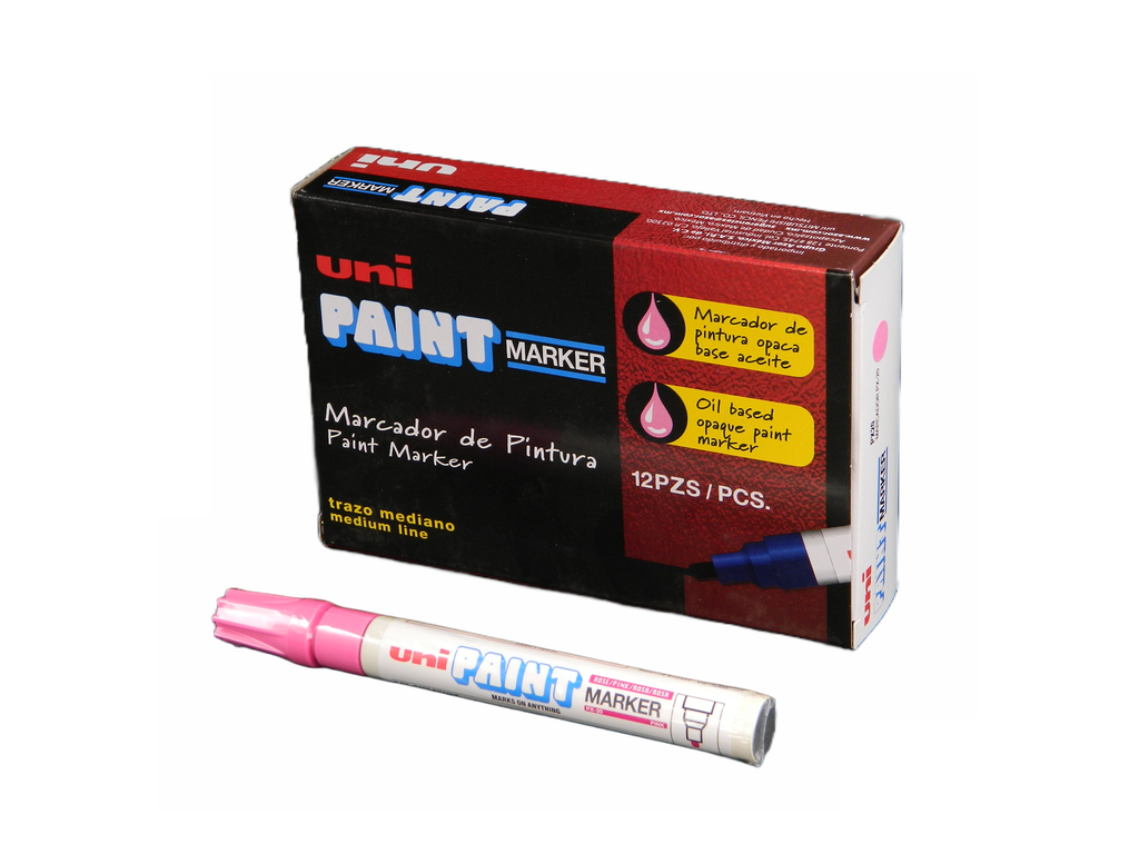 Marcador Permanente Uni Paint PX-20 Rosa C/ 12 pzs Azor
