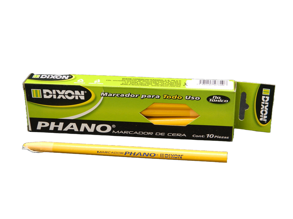 Marcador Cera Phano Amarillo C/ 10 pzs Dixon
