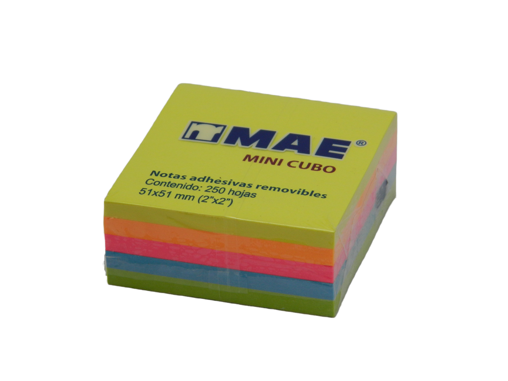 Cubo Neon 2 x 2 C/ 250 pzs Mae