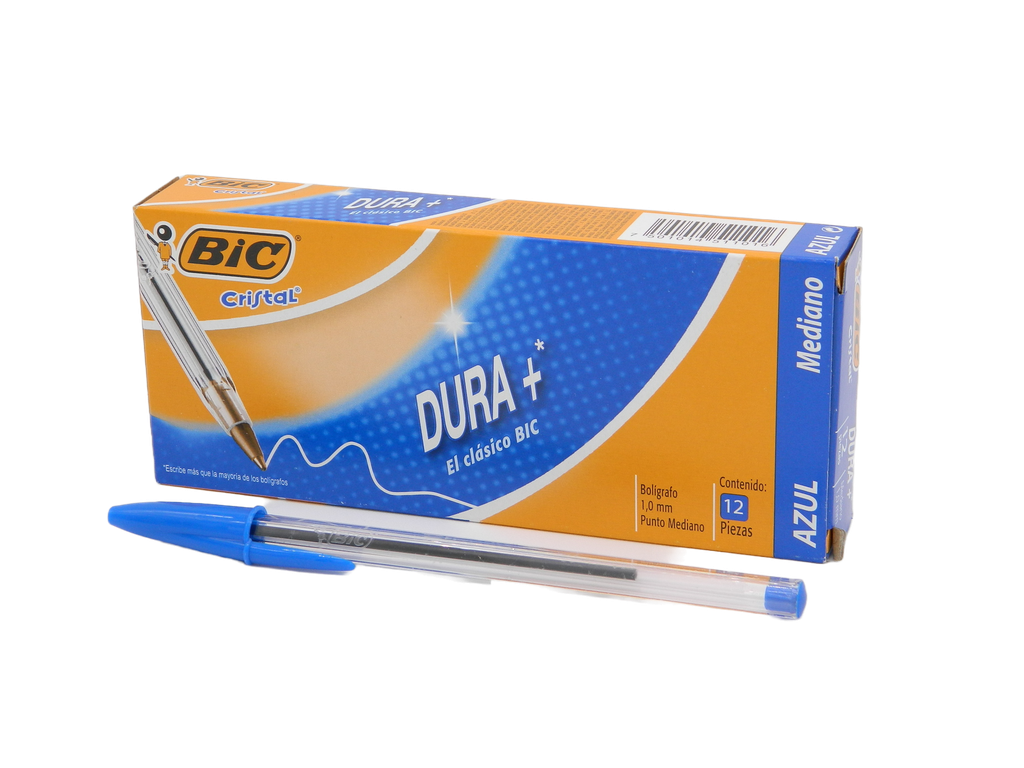 Pluma Bic 1.0 mm P/ Mediano Azul C/ 12 pzs Bic
