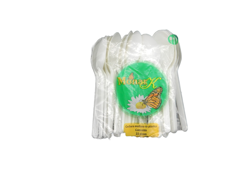 Cuchara Mediana Blanca C/ 25 pzs C/ 40 pqts Monarka