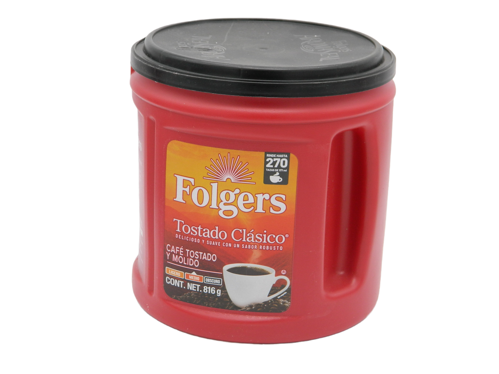 Café Tostado y Molido Folgers Clasico 816 grs