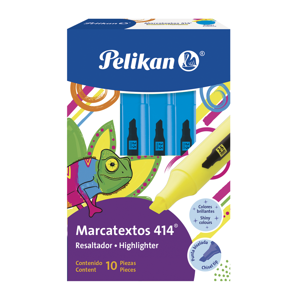 Marcatexto 414 Azul C/ 10 pzs Pelikan