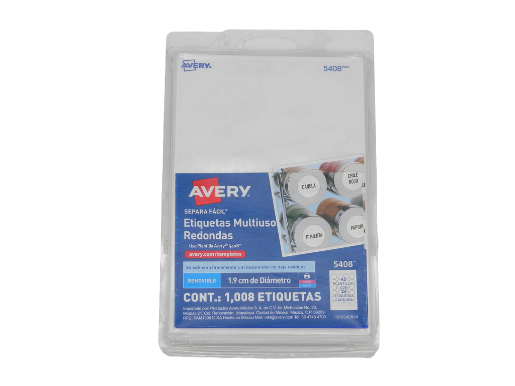Etiqueta Redonda 3/4 Blanca  C/ 1,008 etiquetas Avery
