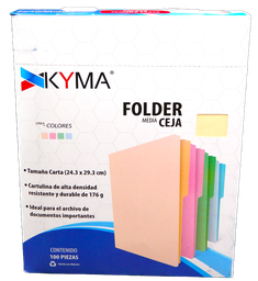 [002252] Folder Manila T/ Carta C/ 100 pzs Kyma