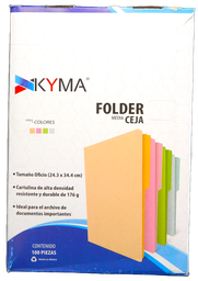 [002253] Folder Manila T/ Oficio C/ 100 pzs Kyma