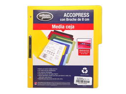 [002596] Folder Accopress C/ Broche T/ Carta Amarillo C/ 10 pzs Acco