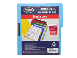 [002597] Folder Accopress C/ Broche T/ Carta Azul Claro C/ 10 pzs Acco