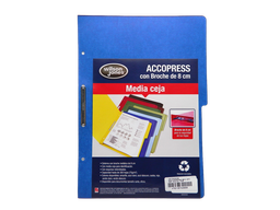 [002603] Folder Accopress C/ Broche T/ Oficio Azul Obscuro C/ 10 pzs Acco