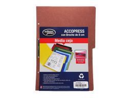 [002604] Folder Accopress C/ Broche T/ Oficio Caoba C/ 10 pzs Acco