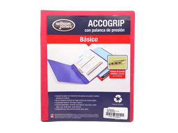 [002612] Folder Accogrip C/ Palanca T/ Carta Rojo C/ 4 pzs Acco