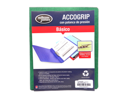 [002613] Folder Accogrip C/ Palanca T/ Carta Verde Obscuro C/ 4 pzs Acco