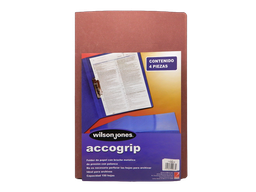 [002620] Folder Accogrip C/ Palanca T/ Oficio Caoba C/ 4 pzs Acco