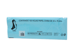 [002669] Papel China Pingüino 50x75 cms Azul Cielo C/ 100 pzs Belumosa