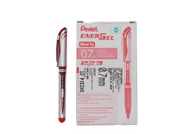 [002775] Pluma Energel 0.7 mm P/ Fino Rojo C/ 12 pzs BL57 Pentel
