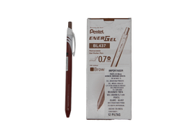 [002781] Pluma Energel Retractil 0.7 mm P/ Fino Café C/ 12 pzs BL437 Pentel