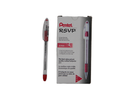 [002785] Pluma RSVP 0.7 mm P/ Fino Rojo C/ 12 pzs Pentel