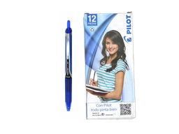 [002838] Pluma Precise PV5RT Retractil 0.5 mm P/ Extrafino Azul C/ 12 pzs Pilot