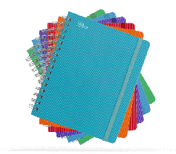 [002924] Libreta Book Rayada Arcoiris Pasta Dura C/ 100 hjs Printaform
