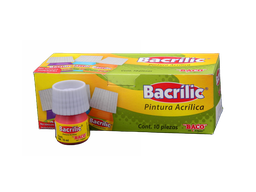 [003095] Pintura Acrilica 355 Carmin 15 ml C/ 10 pzs Baco