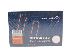 [003632] Tarjeta Blanca 4 x 6 C/ 100 pzs Estrella