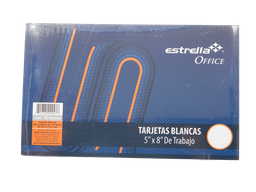 [003634] Tarjeta Blanca 5 x 8 C/ 100 pzs Estrella