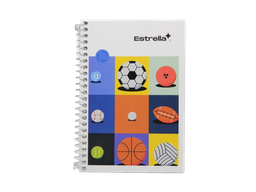 [003638] Libreta 1/8 Espiral Rayado C/ 100 hjs Estrella