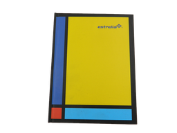 [003647] Libreta 1/4 Pasta Dura F/ Francesa Rayado C/ 192 hjs Estrella