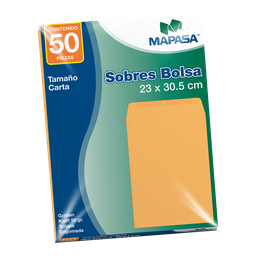 [004870] Sobre Bolsa Golden T/ Carta 23 x 30.5 cms C/ 50 pzs Arpapel