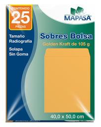 [004874] Sobre Bolsa Golden T/ Radiografia 40 x 50 cms C/ 25 pzs Arpapel
