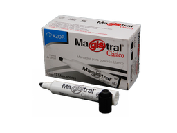 [000138] Marcador Magistral Clasico Negro C/ 12 pzs Azor