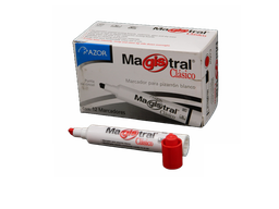 [000139] Marcador Magistral Clasico Rojo C/ 12 pzs Azor