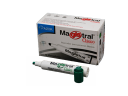 [000141] Marcador Magistral Clasico Verde C/ 12 pzs Azor