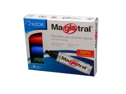 [000148] Marcador Magistral Metalico C/ 4 pzs Azor