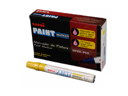 [000201] Marcador Permanente Uni Paint PX-20 Amarillo C/ 12 pzs Azor