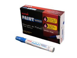[000202] Marcador Permanente Uni Paint PX-20 Azul C/ 12 pzs Azor
