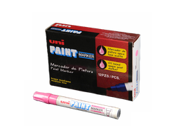 [000208] Marcador Permanente Uni Paint PX-20 Rosa C/ 12 pzs Azor